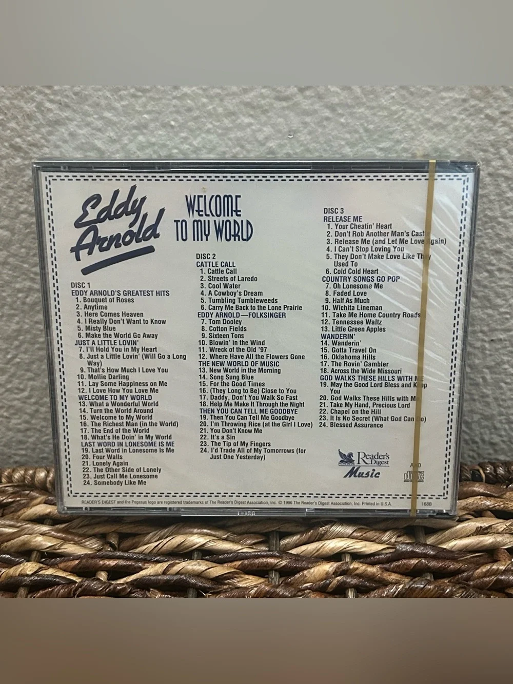 New Reader's Digest Eddy Arnold Welcome To My World Recording VTG 3 CD Set 1996